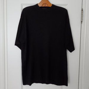 Harry Rosen Silk Short Sleeve Mock Neck Sweater